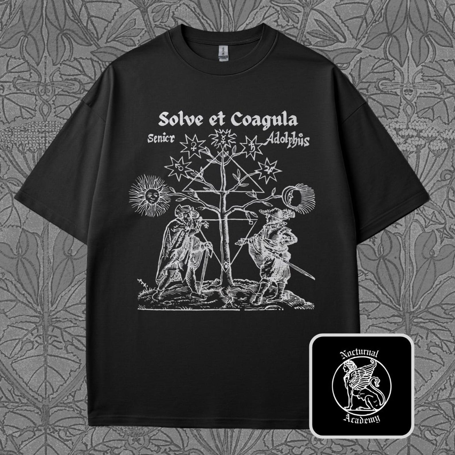 Solve et Coagula T-Shirt: Hermetic Tree of Knowledge, Occult Graphic Tee 3XL
