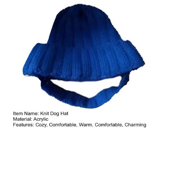 Knit Dog Hat with Ear Flaps Cozy Stretchy Pet Warm Winter Hat Cute Puppy Ear Warmer Headband for Cold Weather