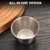 Polished Stackable Sauce Dish 304 Stainless Steel One-piece Design Seasoning Cup