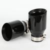 1 PC Car Modified Stainless Steel Glossy Black Exhaust Pipe Universal Bevel Edeg Shiny Muffler Tip For BMW Series Mazda VW Benz
