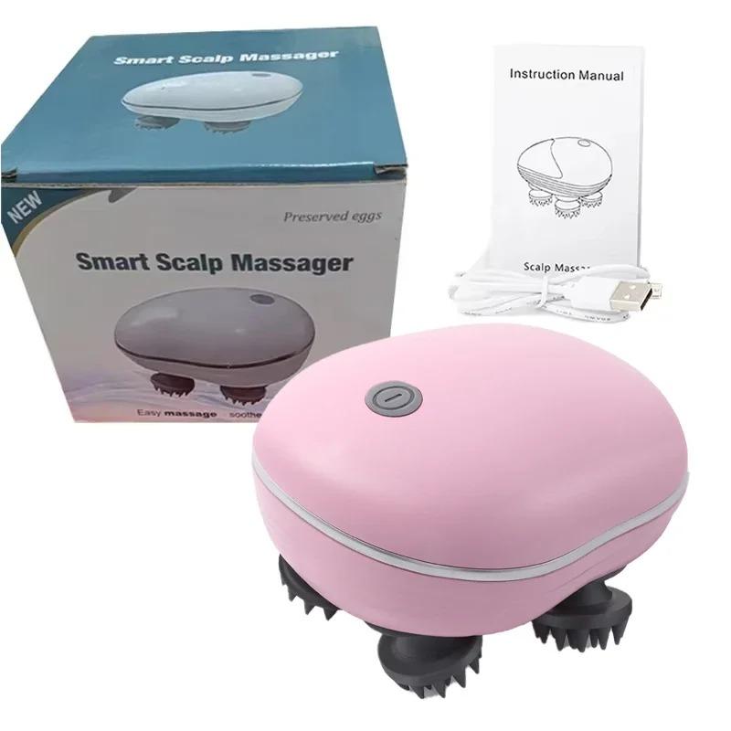 Elektrisches Kopfmassagegerät für die Kopfhaut, Rotlichttherapie, Antistress-Entspannungs-Körpermassage, Entfernen von Muskelverspannungen und Müdigkeit, Massageador-Werkzeug