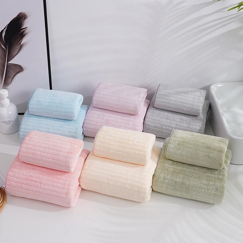 Adult Coral Fleece Face Towel With Edging For Shower And Face Care