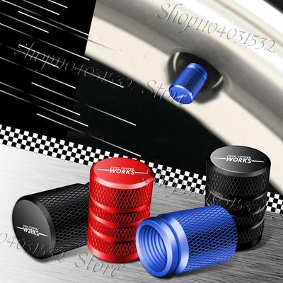 4pcs Car Metal John Cooper Works Logo Wheel Tire Valve Stem Cap Dust Rim Covers For Mini Cooper S R50 R56 F55 F56 F60 Countryman