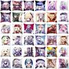 Genshin Impact Cartoon Cushion Cover Soft Polyester Peachskin Pillow Case For Home Decor