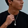 Retro Hip Hop Boxing Gloves Pendant Fashion Stainless Steel Necklace for Men Fitness Sports Punk Jewelry Accessories Gifts