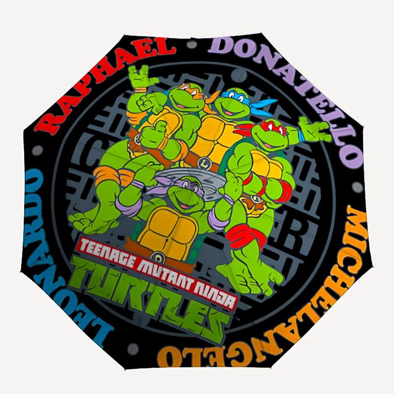 

1pc Turtles Automatic Umbrella Durable Iron Frame & Plastic Handle, Gift for Men & Women, Sturdy Construction yy250902052
