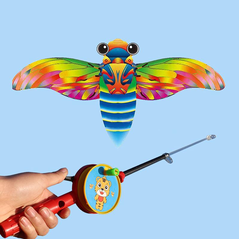 1Set Children Kite Toy Cartoon Butterfly Swallows Eagle Kite With Handle Kids Flying Kite Outdoor Toys