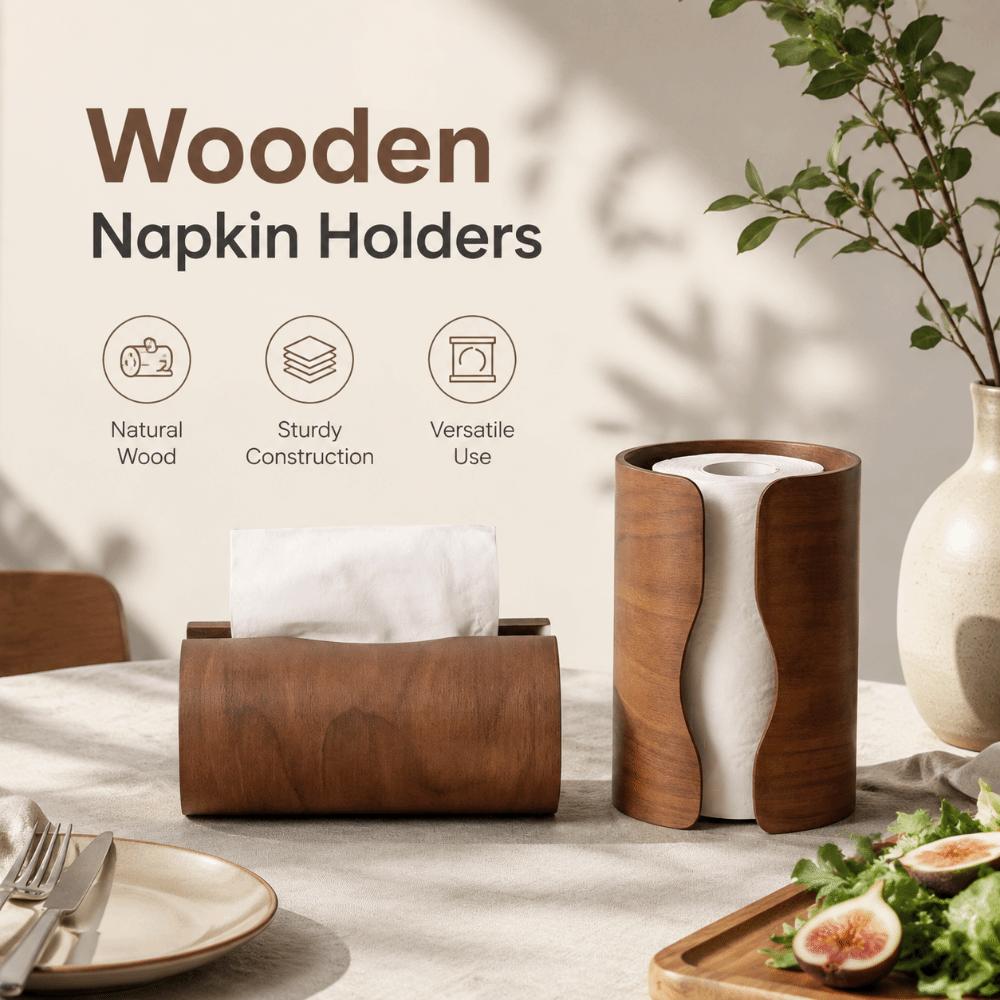 Smooth Extraction Wooden Tissue Storage Box INS Elegant Paper Towel Case Modern Minimalist Table Paper Container Coffee Table