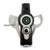7-in-1 Survival Outdoor Multifunctional Compass with Whistle, Magnifying Glass, Thermometer, and LED Light