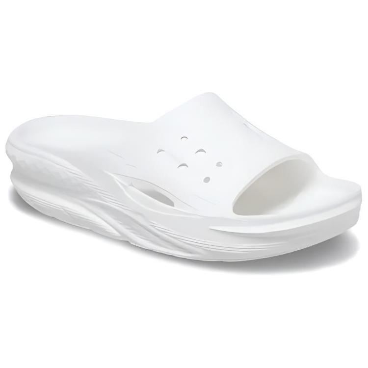 Crocs Round Toe Soft Bottom Breathable Slide Sandals Unisex Footwear White 209416-100