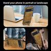 For Google Pixel 10 Pro XL Case Compatible with MagSafe Kickstand Leather Phone Back Cover