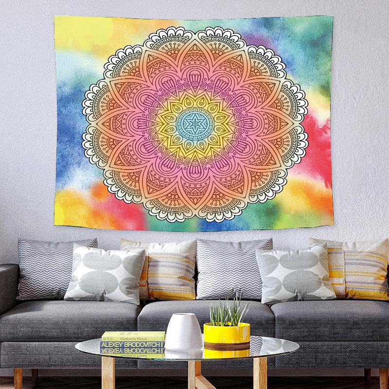 Mandala beach towel multi-purpose tapestry sitting blanket wall hanging bedroom background cloth blanket ethnic style