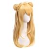 Synthetic Cosplay Wig Mi-ku Inspired Creative Light Wavy Twin Ponytails Fiber Hair for Costume Party Anime Styling