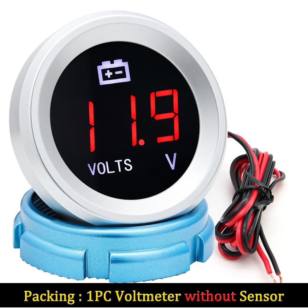 HD 52MM Car Water Temperature Gauge / Oil Level Gauge / Voltmeter Fuel Pressure Meter with 0-1.00 Mpa Oil Press Sensor 0~190 Ohm