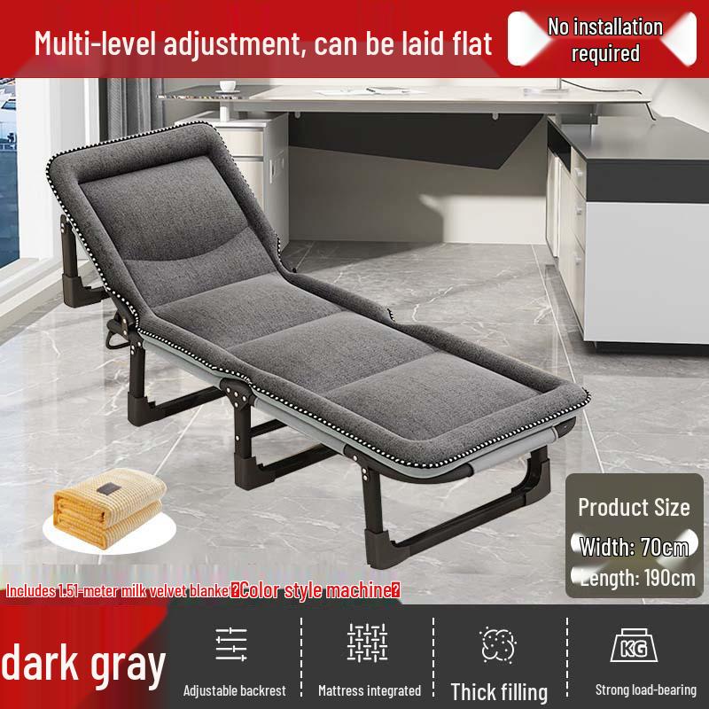 Folding Recliner Bed: Portable Nap Backrest for Single User