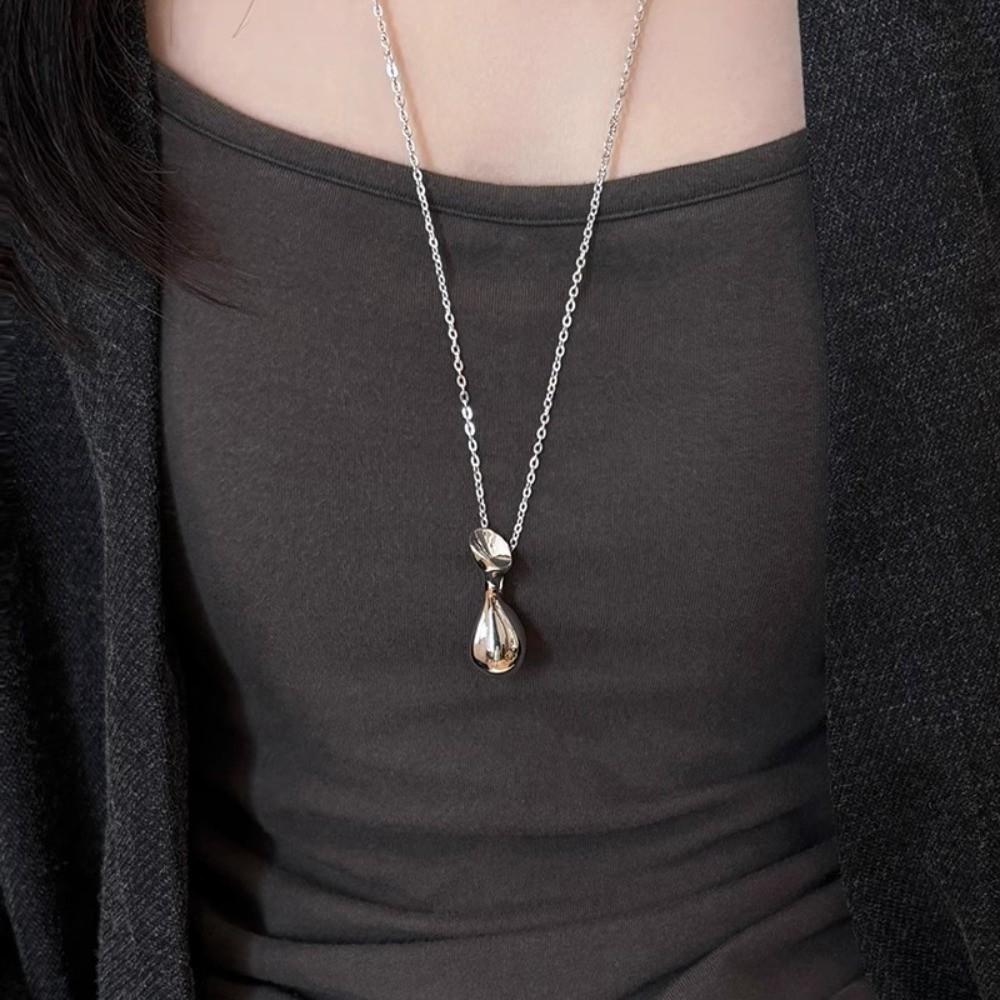 Retro Water Bottle Pendant Necklace Temperament Fashion Jewelry Casual Long Sweater Chain Gifts