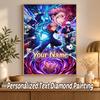 Jujutsu Kaisen Custom Name Text 5D Diamond Painting Kit DIY Full Drill Diamond Art Decoration