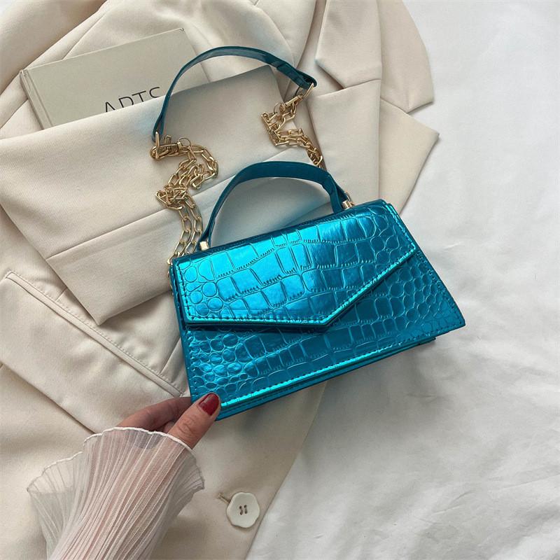 

Trendy New Fall Season Small Square Bag In Black Gold Pink Orange And Blue Colors