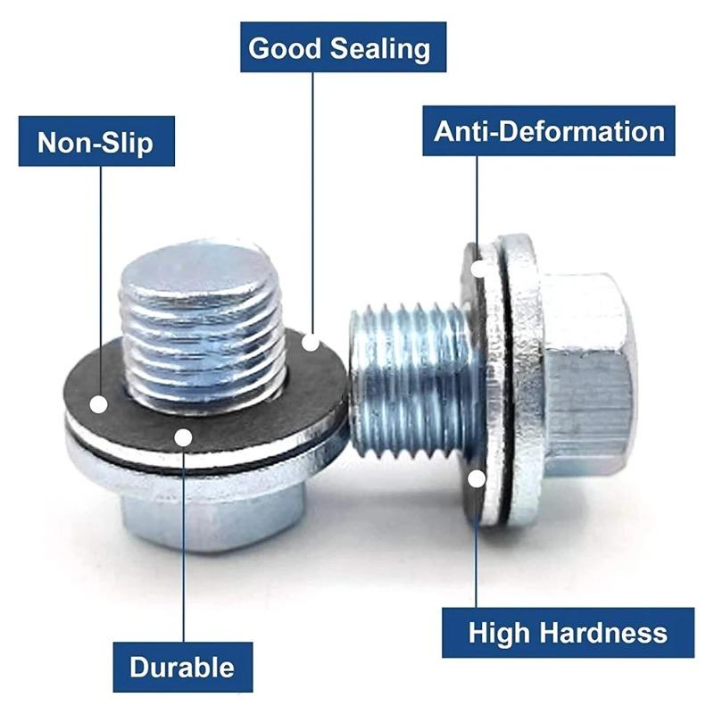 5-100PCS Těsnění šroubu vypouštěcího šroubu olejové vany do auta pro Toyota 12mm hliníková podložka vypouštěcí zátky oleje Distanční vložka do auta
