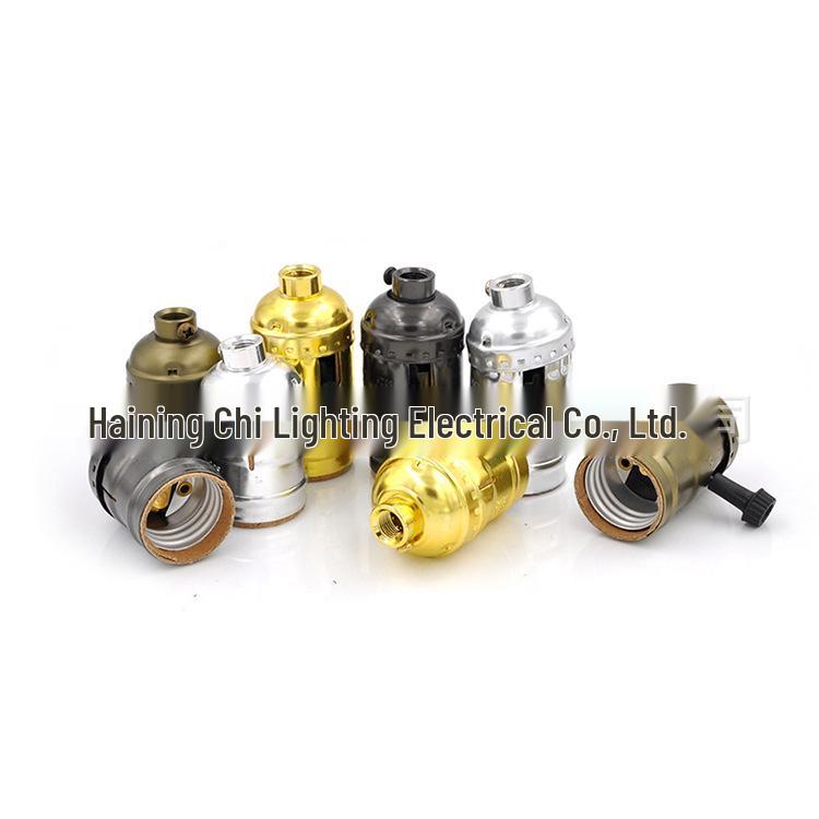 Vintage Edison E26 E27 Aluminum Knob Lamp Holder Socket for DIY Pendant Lamps