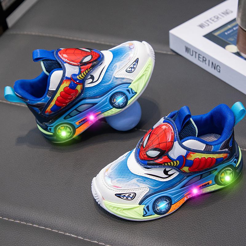 Children's Basketball Shoes Breathable and Comfortable Boys' Casual Luminous Soft-soled Sports Shoes