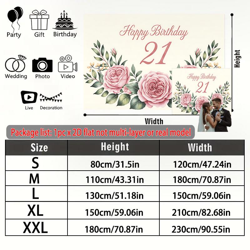 Party Backdrop Pink Flat Adorned Roses Made Decorating Displays Photo Booth Background Front Door Decor