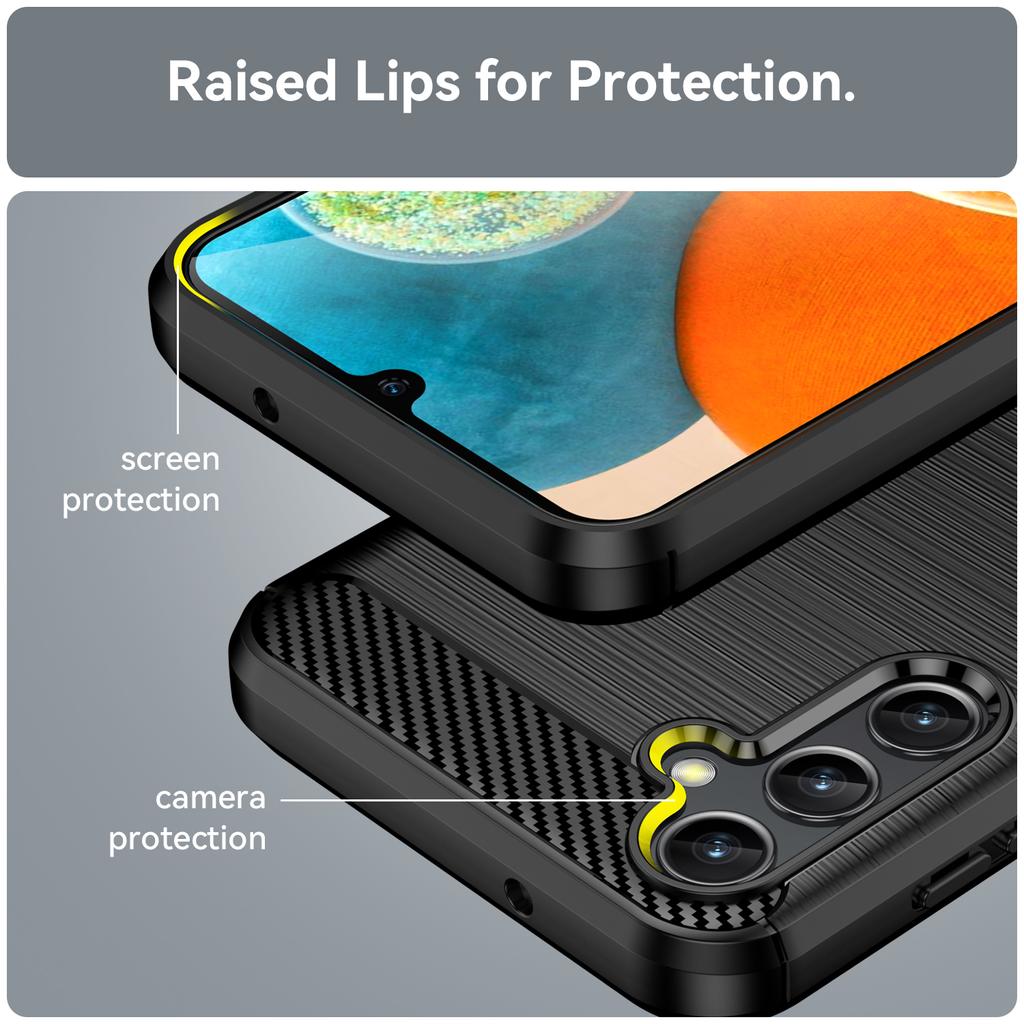 For Samsung Galaxy A14 Case For Samsung Galaxy A14 5G 4G Cover 6.6 Inch Carbon Fiber Shockproof Silicone Bumper For Samsung A14