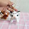 Simulation tiger keychain doll, cute tiger plush toy pendant, leopard doll girl doll gift