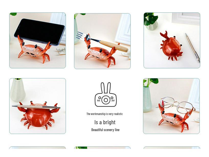 Multifunctional Bedside Desk Crab Phone Holder with Bluetooth Speaker