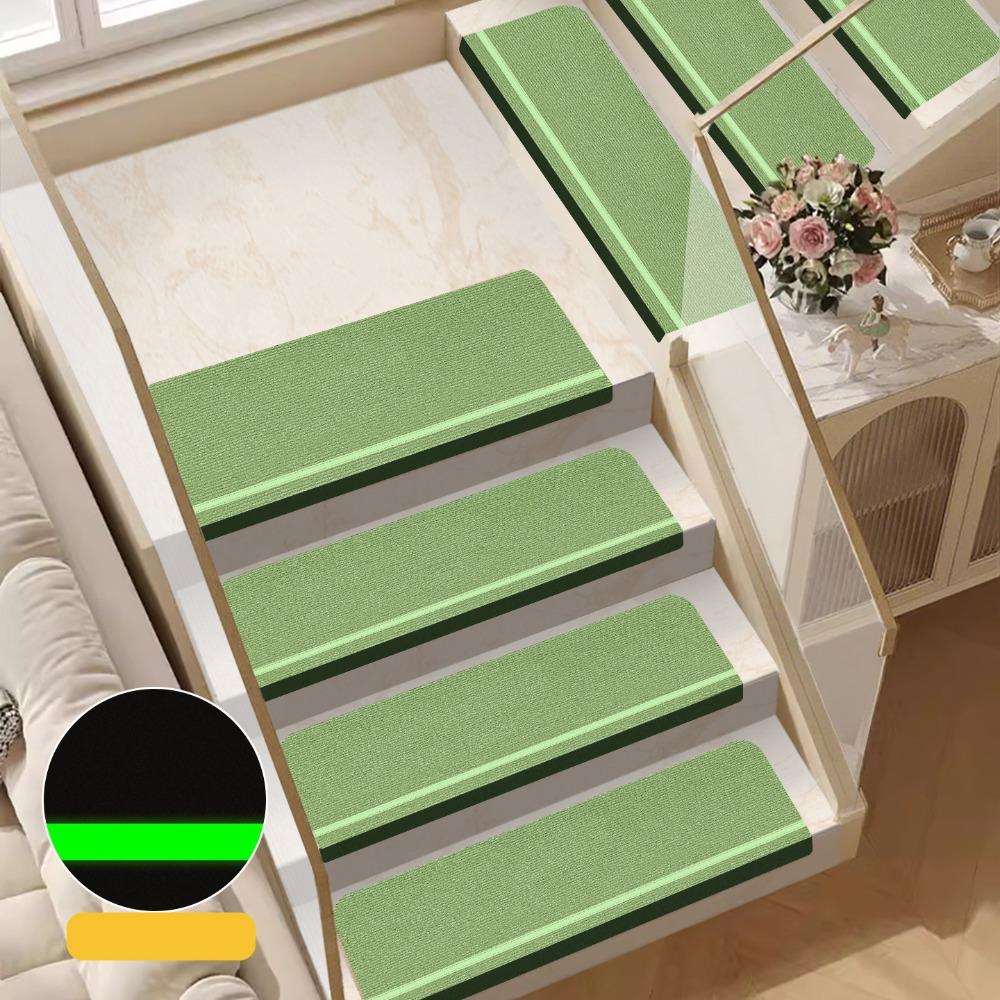 

Самоклеюча наклейка на сходи Не потрібен клей Килимок для сходинок Протиковзкий Килимок для підлоги для захисту дому green-55cm