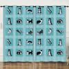 Curtain Cartoon Animal Dog Digital Printing Bedroom Blackout Curtain Punching