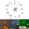 Modern Diy Analog 3d Mirror Surface Number Wall Clock Sticker For Home Decor