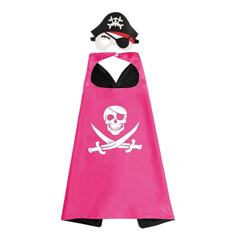 Children's Pirate Cape & Anime Mask Halloween Costume for Role-Playing & Parties