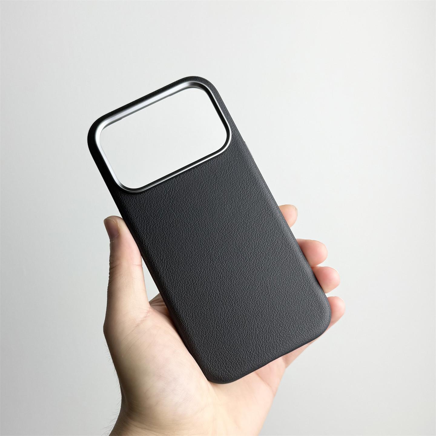 

Technology Leather Magnetic Phone Case For iPhone 17 Pro Max 17 Air Ai Camera Control Button Matte Non-slip Soft Edge Back Cover iPhone17