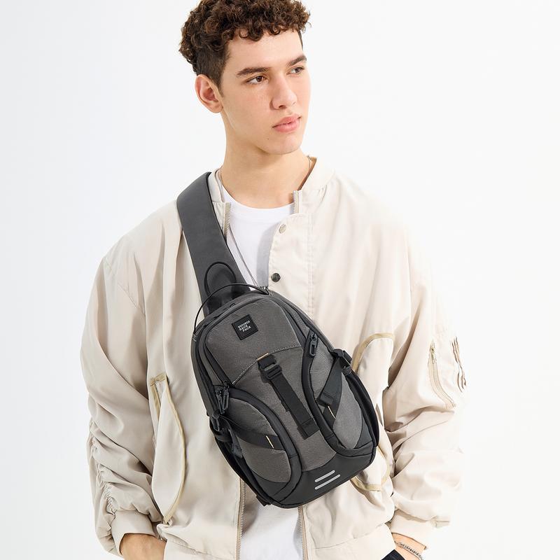 New Fashion Men's Chest Bag Multifunction Outdoor Climbing Riding Bag Pack Male Fanny Pack Causal Phone Bag Student Shoulder Bag