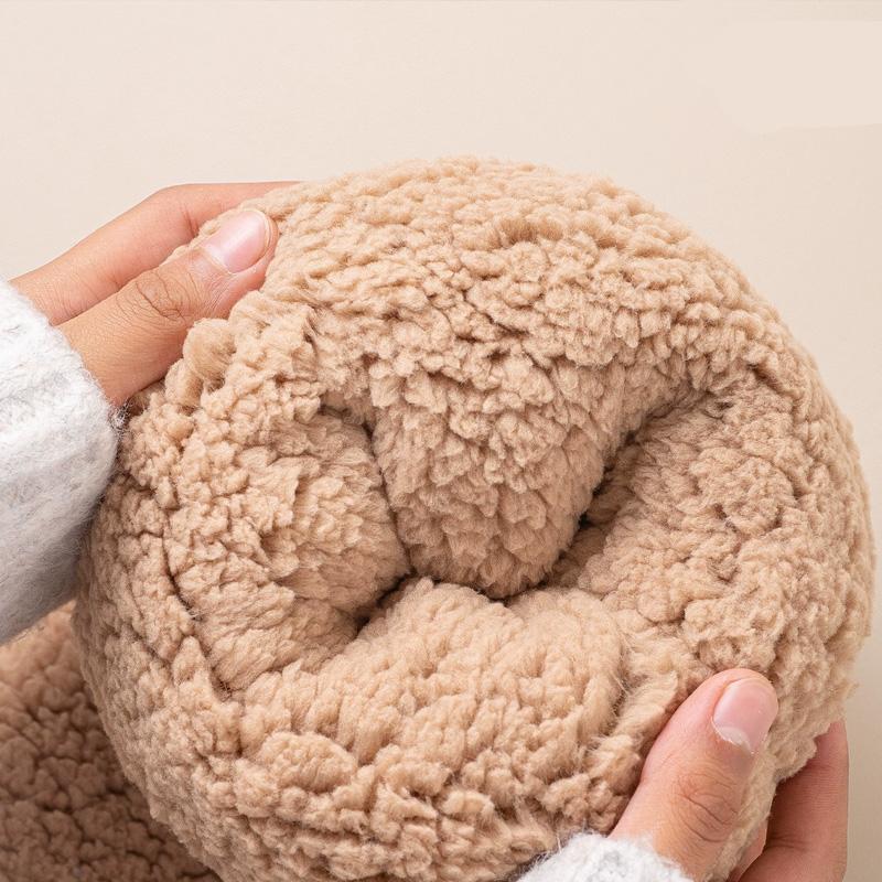 1Pc Sock Covers Warm Plush Comfortable High-top Soft Coral Fleece Thicken Knee Pad