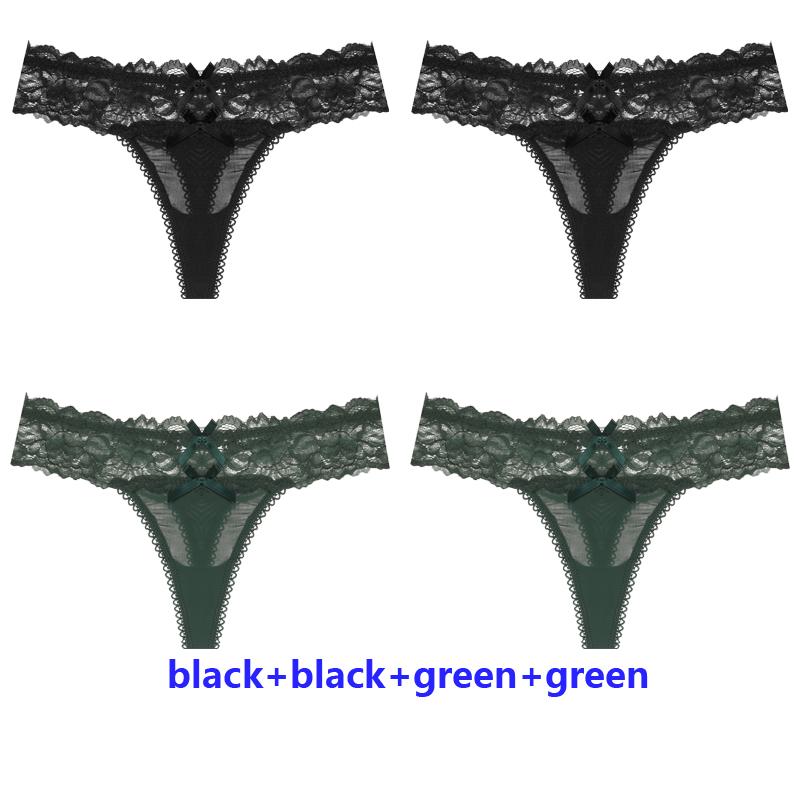 4Pcs/Lot Sexy Lace Panties Women Low-waist Briefs Female Hollow Out Underwear Intimates G String Ladies Lingerie Underpants