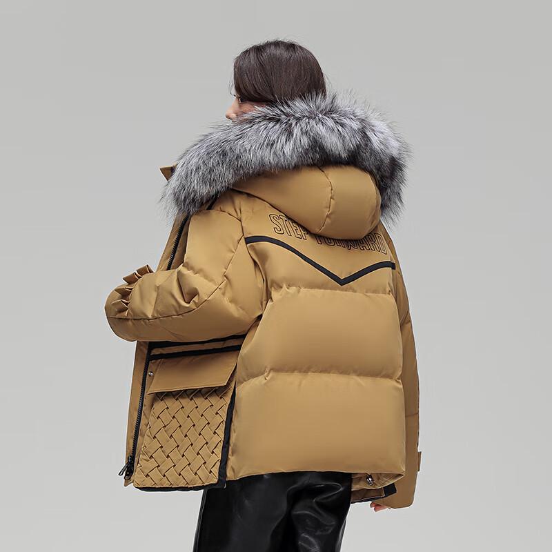 Yaya 2024 Women's Hooded Korean Style Thickened Down Jacket