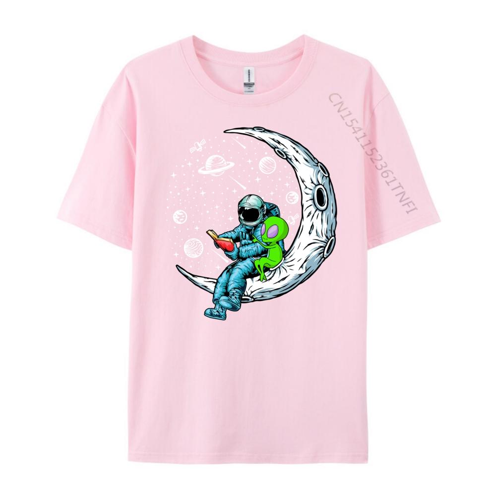 Funny Alien Astronaut Reads Book Outer Space Book Readers Cute Oversized T Shirt Unisex Short Sleeve Tee Cinco de Mayo