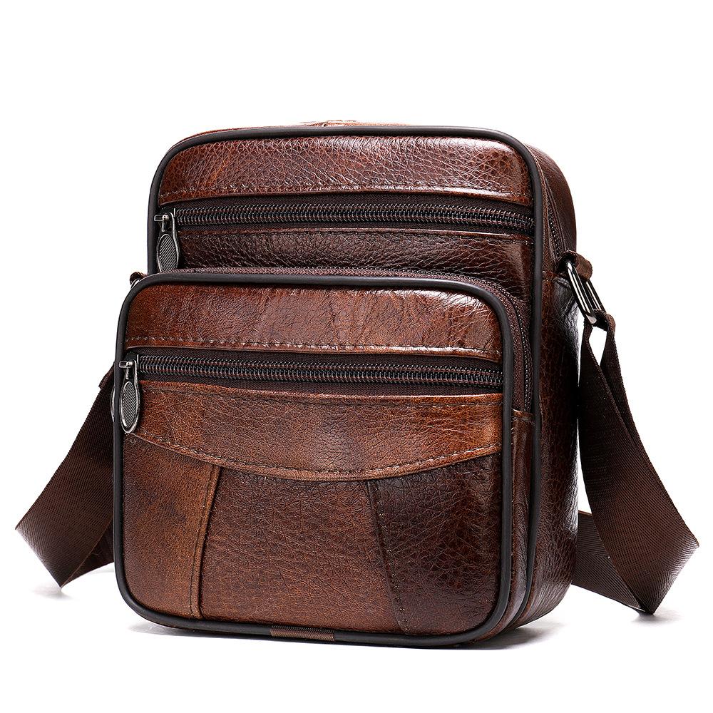 Originální kožené tašky Vysoce kvalitní Tote Módní Business Taška přes rameno Crossbody Kožené tašky