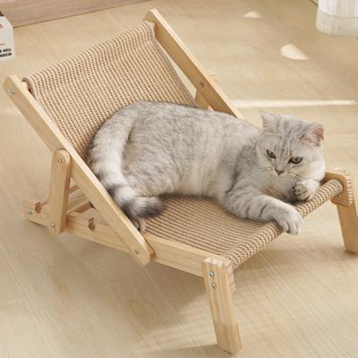 Sisal Katzenstuhl Kratzmatten Multifunktions-Schlafstuhl Abnehmbar Verschleißfest Katzenkratzbrett Kätzchen Schleifen Katzen Spielzeug