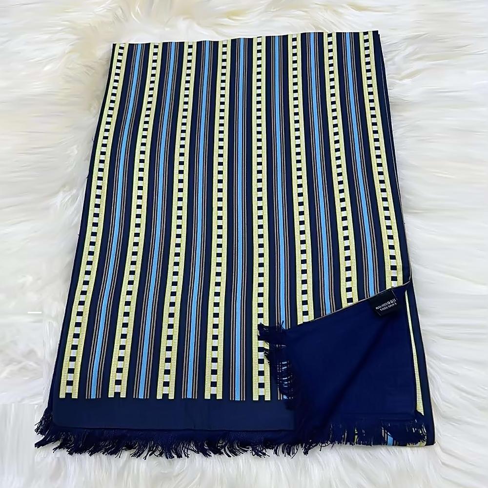 

BYSIFA|Black Gold Men Business Striped Silk Scarves Thicken Winter Male 100% Mulberry Silk Long Scarves Cravats Neck Scarf Tie