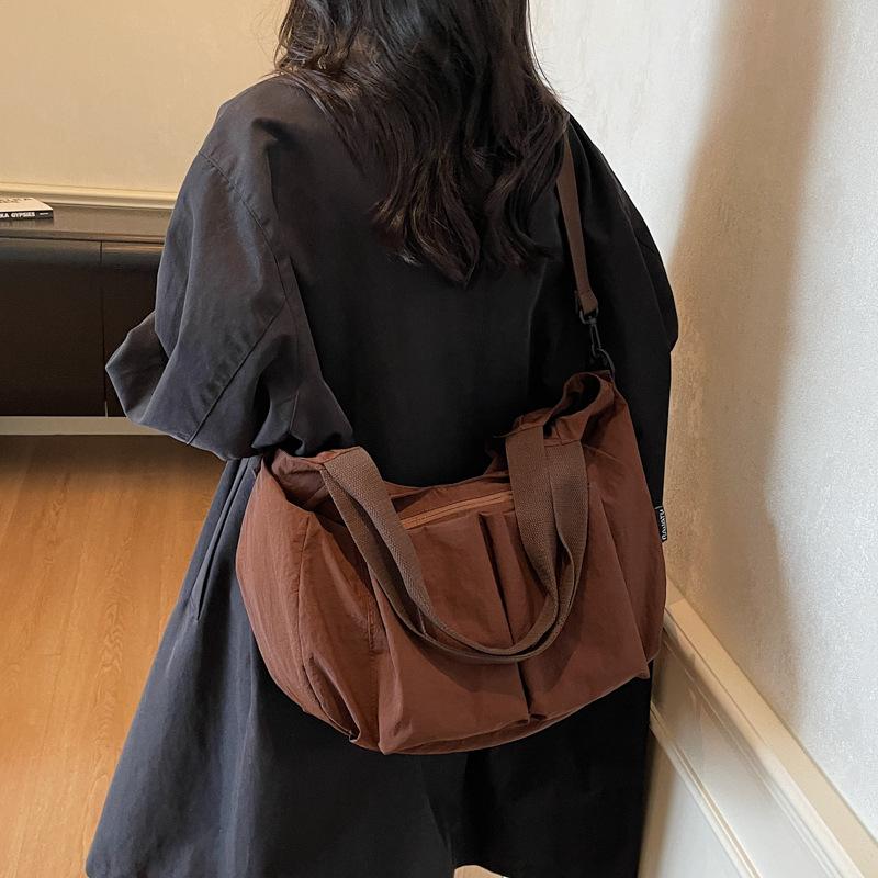 Bag Large Capacity Women's Canvas Tote Bag 2025 New Simple Tote Bag Versatile Shoulder Crossbody Travel Backpack