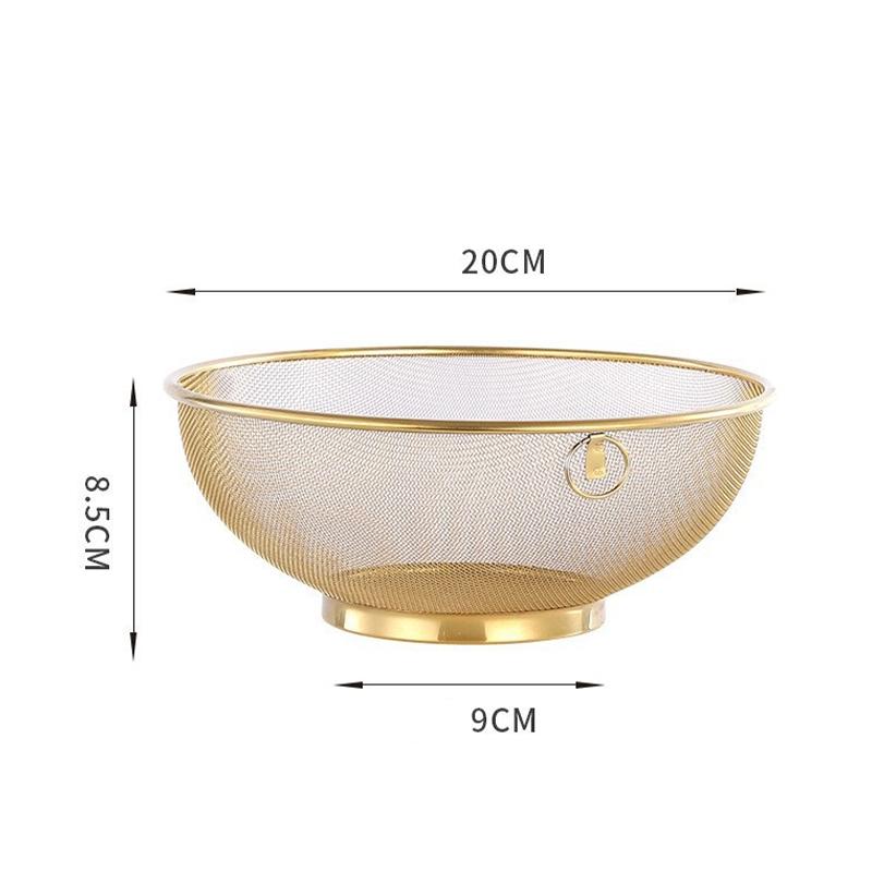 

Сетчатый кухонный фильтр Дуршлаг с мелкой сеткой Дуршлаг для фруктов Мойка для риса Корзина для жарки Корзина для слива продуктов Кулинарные инструменты 20cm