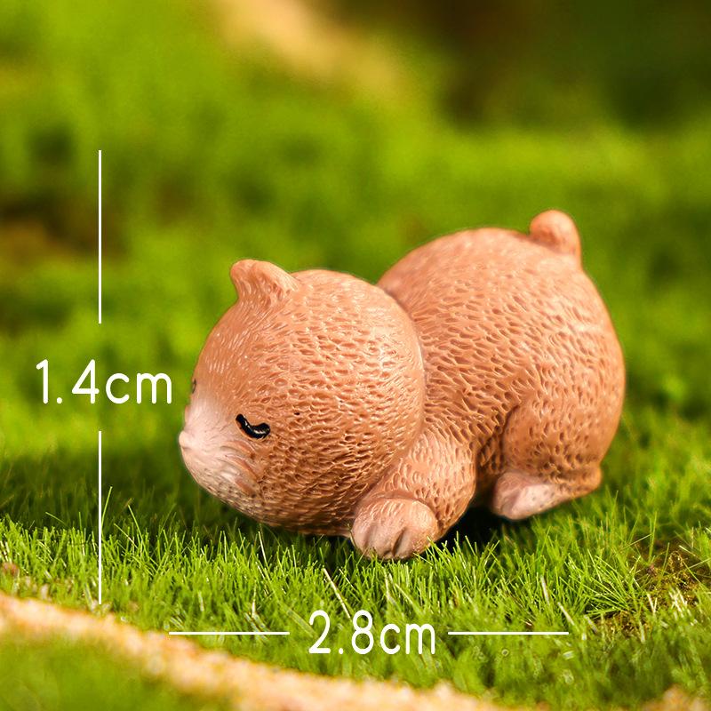 Niedliche und bezaubernde kleine Murmeltier Gartenlandschaft Dekoration Puppenhaus Büro Schreibtisch Ornament