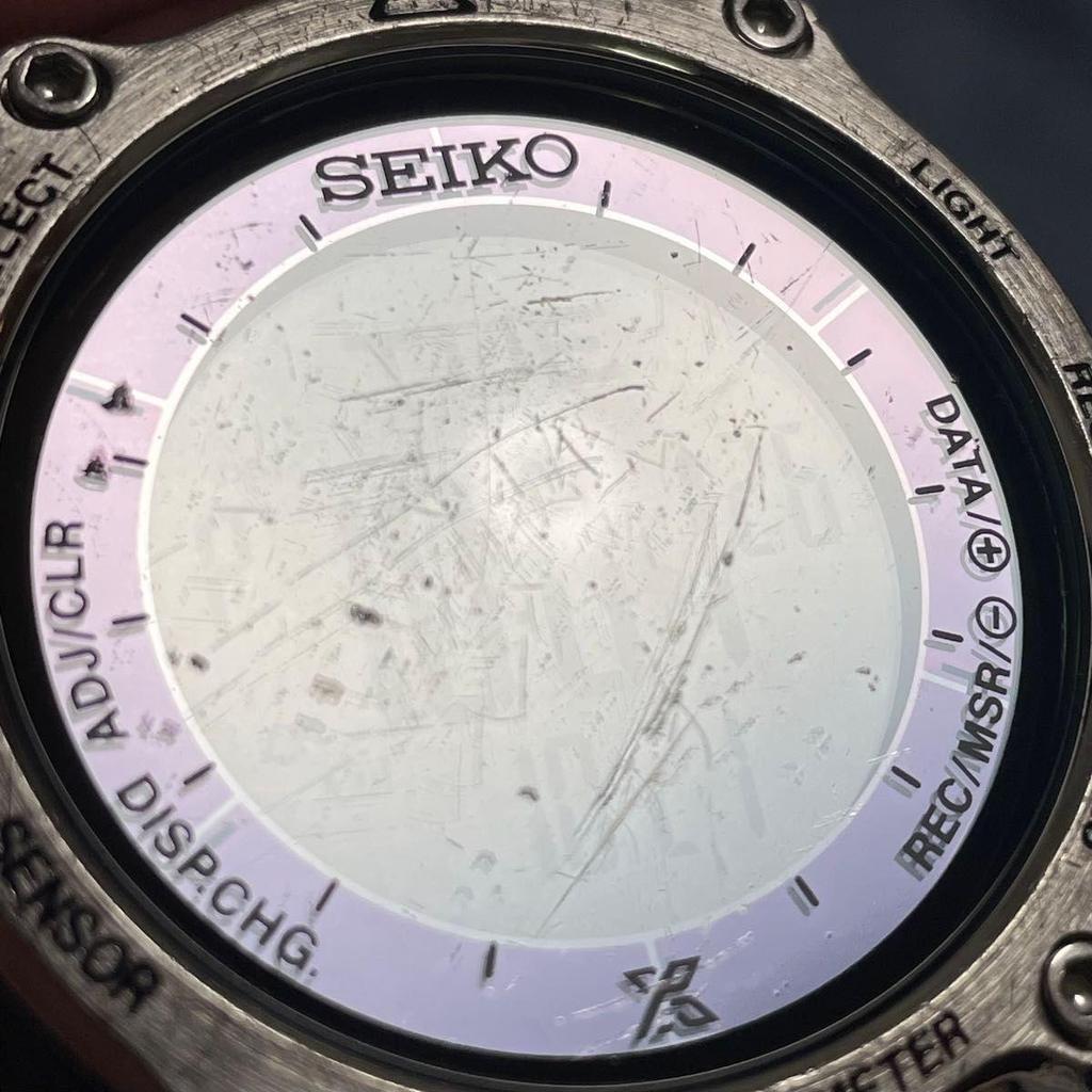 Used [Working Condition] [No Belt] SEIKO PROSPEX Alpinist Solar Hardlex S822-00B0 Watch SEIKO