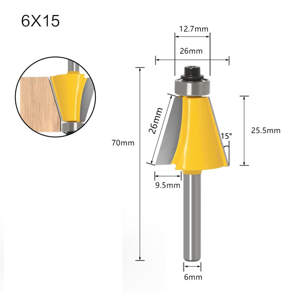 15/22,5/30 Stupňový Frézovací Nástroj pro Srážení Hran Dřeva Design proti Zpětnému rázu Průmyslová Kvalita Frézy