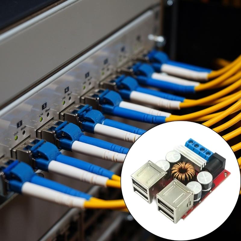 High Current 8A Output Power Transformation Device 4USB Outlet 8V 35V Input To 5V Supply Power Steps down Module