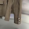 Women's Spring 2026 Slim Fit Brown Color-Block Suit Jacket - Professional & Stylish