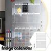 Khlschrank Magnetkalender Wochenplan Notizblock Whiteboard A1c9 Mit Lsbaren Stiftaufklebern 60 X 40 Cm  WSLIHV
